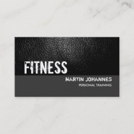 Ledereffekt Gray Personal Trainer Business Card Visitenkarte