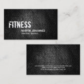 Ledereffekt Personal Trainer Business Card Visitenkarte (Vorne/Hinten)