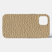 Ledereffektmuster in Beige Case-Mate iPhone Hülle (Rückseite (Horizontal))
