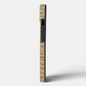 Ledereffektmuster in Beige Case-Mate iPhone Hülle (Rückseite / Links)