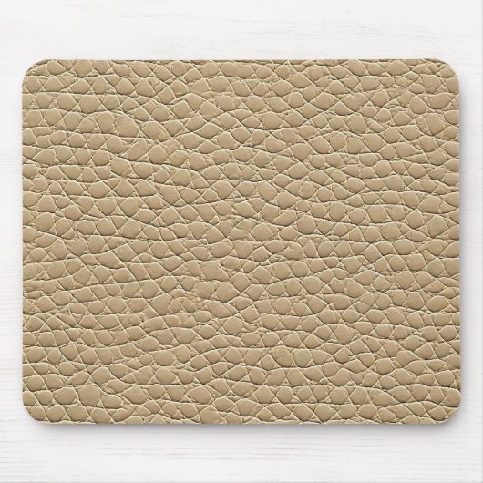 Ledereffektmuster in Beige Mousepad (Vorne)