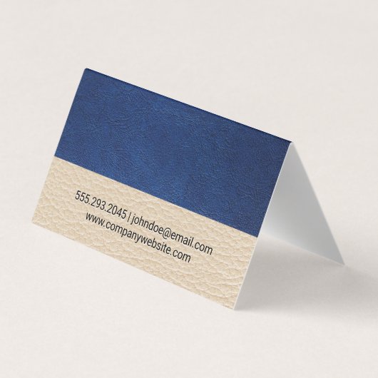 Lederfarbblock Visitenkarten (Rückseite)