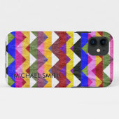 Lederfarben Zickzack Streifen #2 Case-Mate iPhone Hülle (Rückseite (Horizontal))
