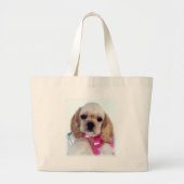 Lederfarbene Cocker spaniel-Strand-Tasche Jumbo Stoffbeutel (Vorne)