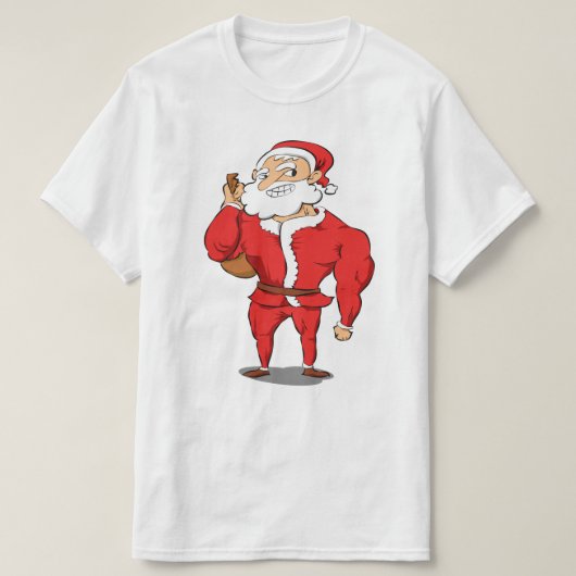 Lederfarbene Sankt-Weihnachtsturnhalle T-Shirt (Design vorne)