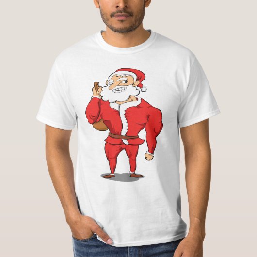 Lederfarbene Sankt-Weihnachtsturnhalle T-Shirt (Vorderseite)