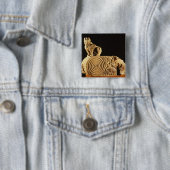 Lederfarbener Sandstein Architrave mit Greif, Button (Beispiel)