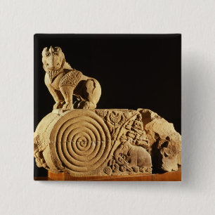 Lederfarbener Sandstein Architrave mit Greif, Button