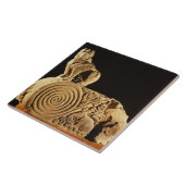 Lederfarbener Sandstein Architrave mit Greif, Fliese (Seite)