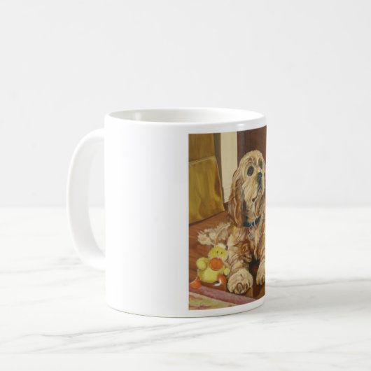 Lederfarbenes Cocker spaniel Kaffeetasse (Vorderseite Links)