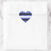 Lederfarbenstreifen Herz-Aufkleber (Tasche)
