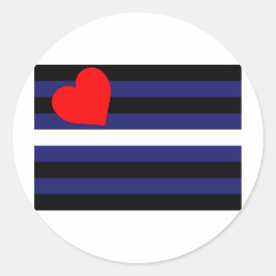 LEDERFLAGGE ORIGINAL RUNDER AUFKLEBER