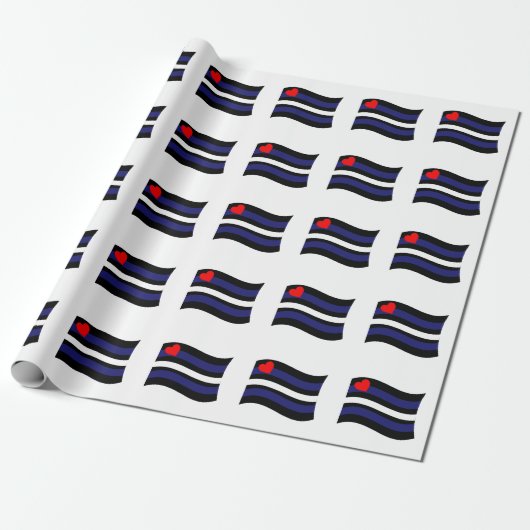 LEDERFLAGGE WEHEND GESCHENKPAPIER (Ungerollt)