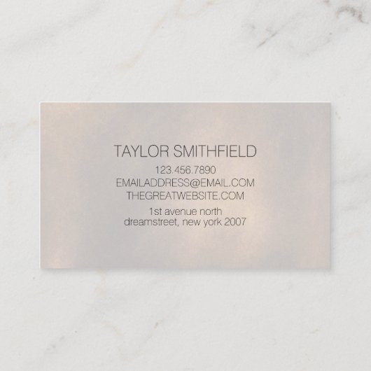 Ledergewebe Visitenkarte (Rückseite)