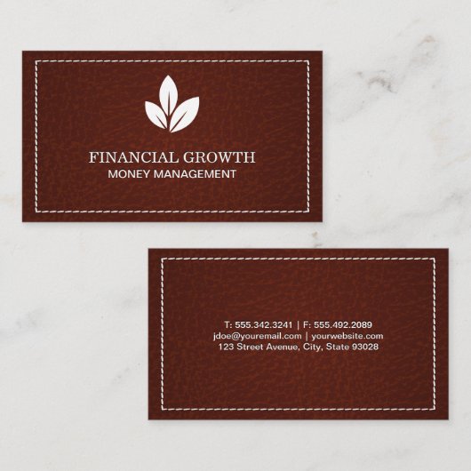 Ledergewebe Visitenkarte (Vorne/Hinten)