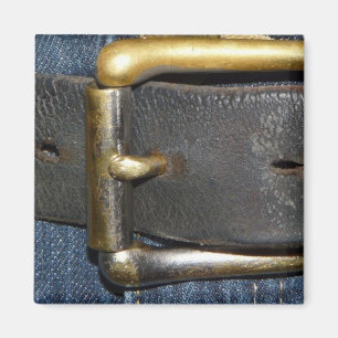 Ledergürtel und Schnalle abgenutzt Magnet