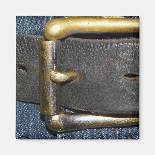 Ledergürtel und Schnalle abgenutzt Magnet (Vorne)