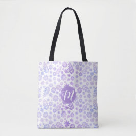 Lederhandgezogenes Blumenmuster und Monogramm Tasche