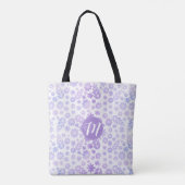 Lederhandgezogenes Blumenmuster und Monogramm Tasche (Rückseite)