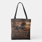 Lederhaube des Laufpferdes Tasche (Rückseite)