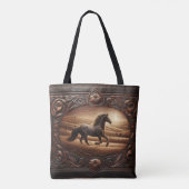 Lederhaube eines Laufpferdes Tasche (Rückseite)