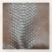 Lederhaut, texturierter Hintergrund Glasuntersetzer (Vorderseite)