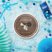 Lederherz zum 3. Geburtstag Pappteller (Party)