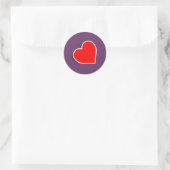 LEDERHERZSYMBOL 3D RUNDER AUFKLEBER (Tasche)