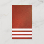 Lederhintergrund Weiße Streifen Visitenkarte (Rückseite)