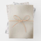 Lederhochzeit von Ledercreme-Imitaten Geschenkpapier Set (Beispiel)
