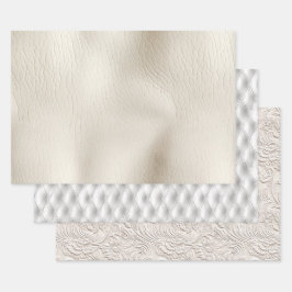Lederhochzeit von Ledercreme-Imitaten Geschenkpapier Set