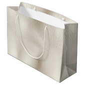 Lederhochzeit von Ledercreme-Imitaten Große Geschenktüte (Rückseite Schrägansicht)