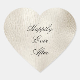Lederhochzeit von Ledercreme-Imitaten Herz-Aufkleber