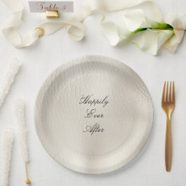 Lederhochzeit von Ledercreme-Imitaten Pappteller