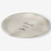 Lederhochzeit von Ledercreme-Imitaten Pappteller (Schrägansicht)