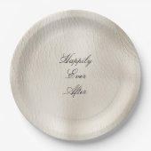 Lederhochzeit von Ledercreme-Imitaten Pappteller (Vorderseite)