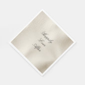 Lederhochzeit von Ledercreme-Imitaten Serviette (Ecke)