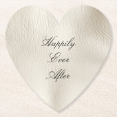 Lederhochzeit von Ledercreme-Imitaten Untersetzer (Vorderseite)