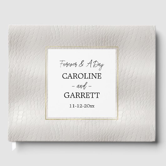 Lederhochzeit von White Imitats Gästebuch (Vorderseite)