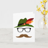 Lederhosen German Face Gles Halloween Costume Karte (Gelbe Blume)