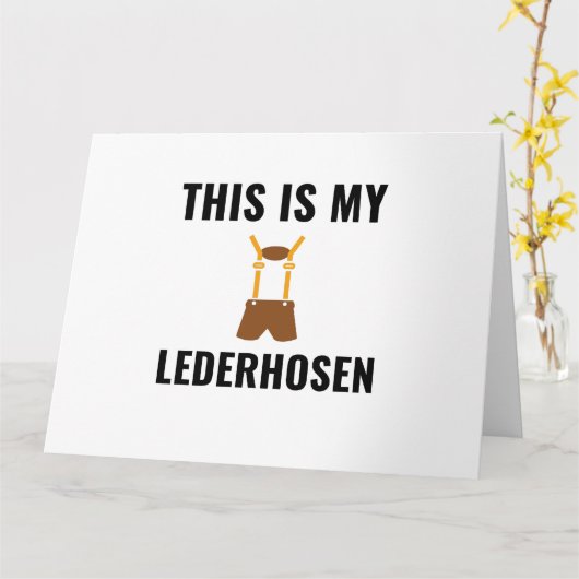 Lederhosen Karte (Gelbe Blume)