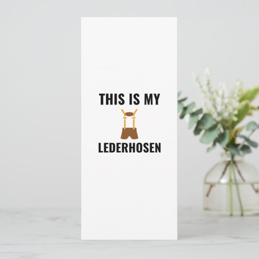 Lederhosen Karte (Stehend Vorderseite)