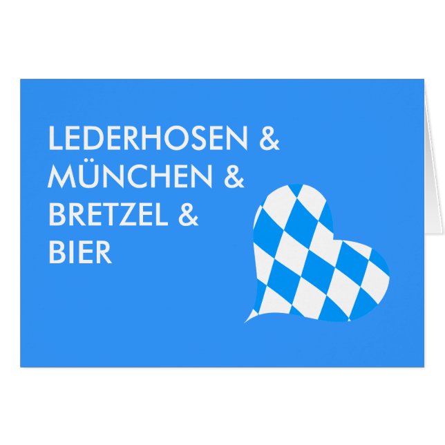 LEDERHOSEN & MÜNCHEN & BRETZEL & BIER (Vorderseite (Horizontal))
