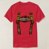 Lederhosen Suspenders Oktoberfest München T-Shirt (Design vorne)