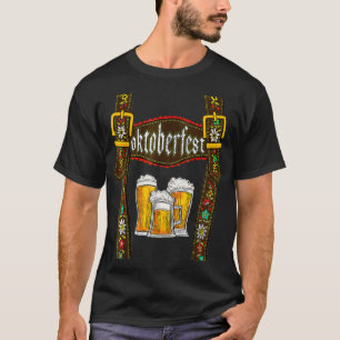 Lederhosen Suspenders Oktoberfest München T-Shirt
