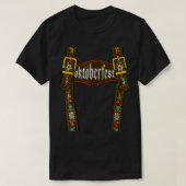 Lederhosen Suspenders T-Shirt Oktoberfest Bayerisc (Design vorne)