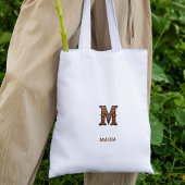 Lederinitialen-Monogramm M im Western-Stil Tragetasche