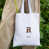Lederinitialen-Monogramm R im Western-Stil Tragetasche
