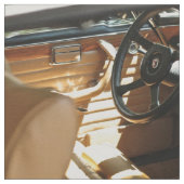 Lederinnenraum eines Vintagen Autos Stoff (Nahaufnahme)