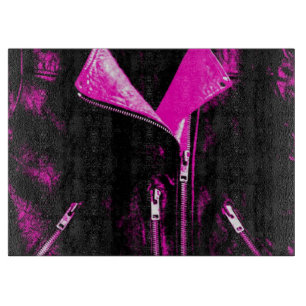 Lederjacke Pink-Schneidplatte Schneidebrett
